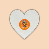 10-Inch White Heart Canvas Board